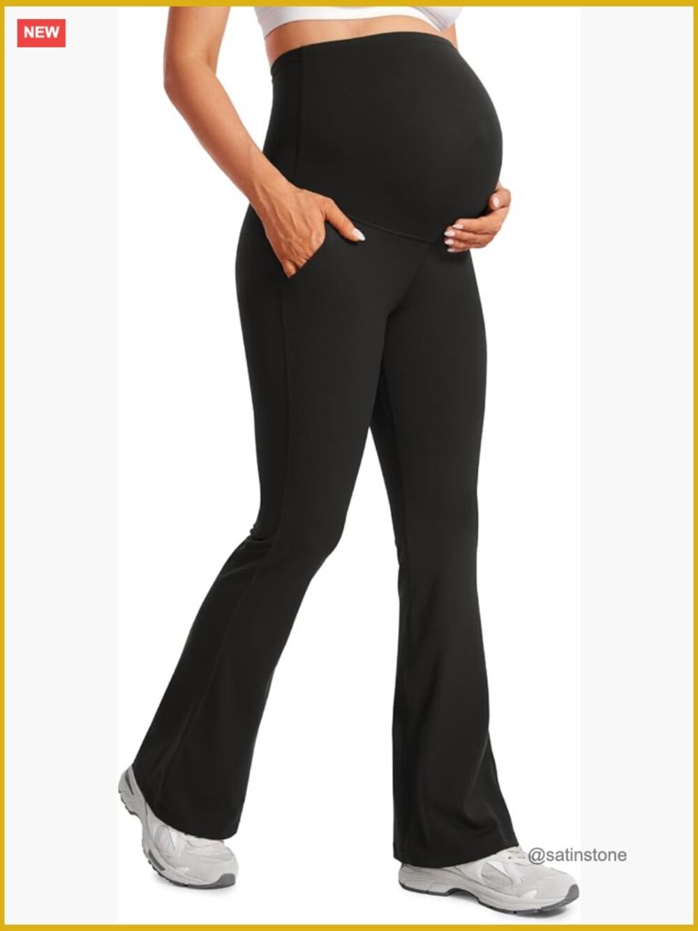 Butterluxe Maternity Flare Leggings 31'' Pockets Yoga Workout
